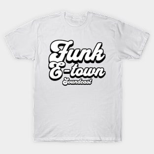 FUNK E-TOWN SOUNDCAST  - Dropshadow Logo 3 (Black) T-Shirt